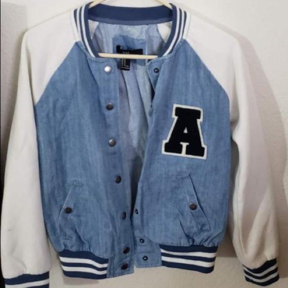 DENIM BASEBALL JACKET